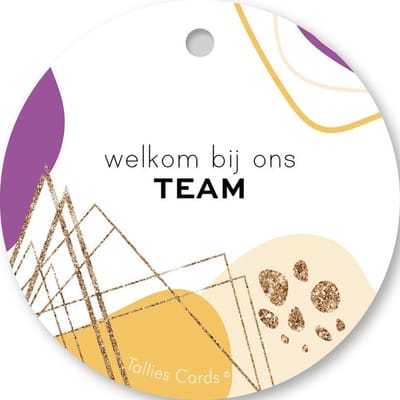 Tallies Cards - kadokaartjes  - bloemenkaartjes - Team - Abstract - set van 5 kaarten - felicitatie - nieuwe baan - nieuwe zaak - promotie - 100% Duurzaam