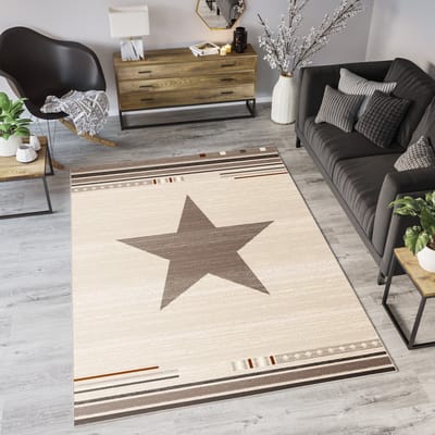 Tapiso Maroko Vloerkleed Beige Woonkamer Rug Tapijt Maat- 160x220