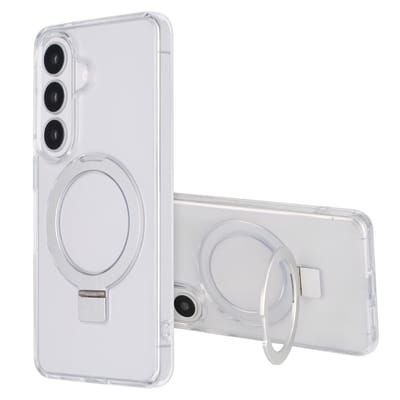 Accezz Hoesje - Geschikt voor Samsung Galaxy S26 - Ring Stand Backcover met Magnetische Ring - Transparant