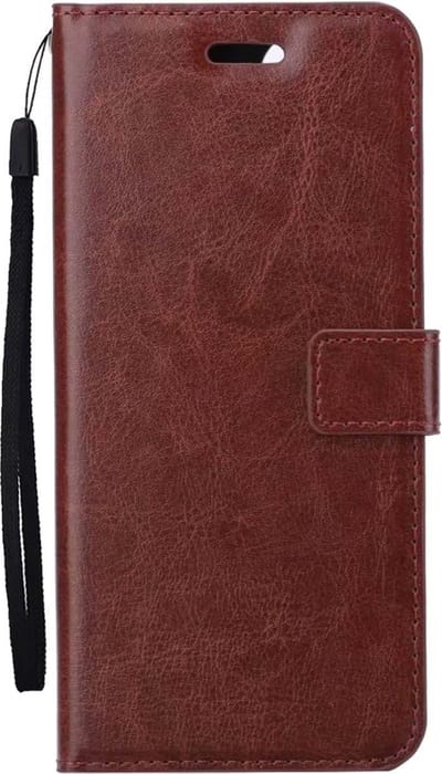 Hoesje Met Pasjeshouder - Geschikt voor Samsung Galaxy A25 - Luxe Bookcase Portemonee - Flip Case - Kunstleer Book Case - Flipcase - Book Cover - Walletcase - Portemonneehoes - Bruin