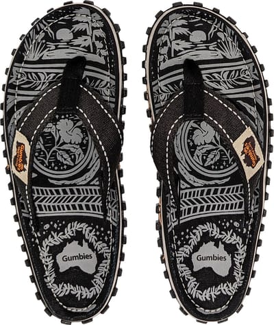 Gumbies Teenslippers | Unisex | Midnight Black | Zwart / Grijs | Maat 48
