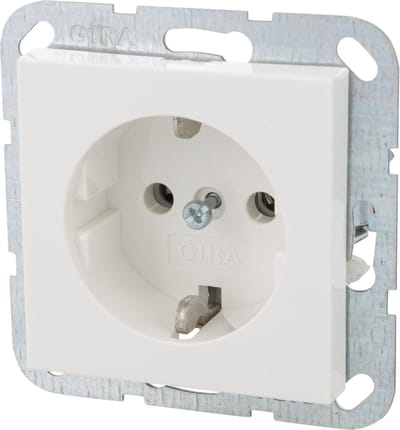 Gira System 55 contactdoos – inbouw – 1–voudig – randaarde – polarwit – 10 stuks