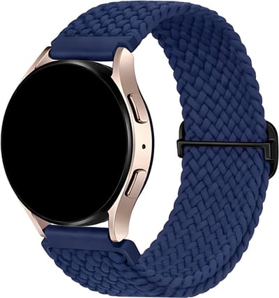 Innerlight® Smartwatchbandje 20mm Nylon - Blauw - Nylon Horlogebandje geschikt voor Samsung Galaxy Watch 7 / 6 / 5 / Pro / 4 / 3 / Active 2 - Polar Ignite / Unite – Huawei
