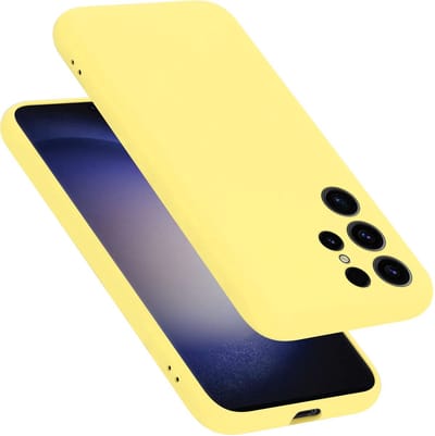 Cadorabo Hoesje geschikt voor Samsung Galaxy S23 ULTRA in LIQUID GEEL - Beschermhoes gemaakt van flexibel TPU silicone Case Cover