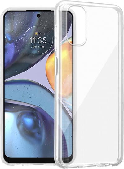 Cadorabo Hoesje geschikt voor Motorola MOTO G22 in VOLLEDIG TRANSPARANT - Beschermhoes gemaakt van flexibel TPU Silicone Case Cover