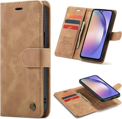 Casemania Hoesje Geschikt voor Samsung Galaxy A13 4G/ A13 5G - Sienna Brown - 2 in 1 Magnetic Book Case