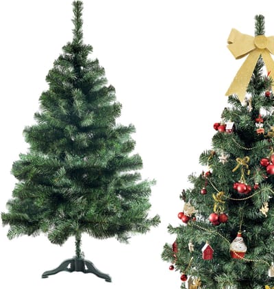 Creative Home Realistische Kunstmatige Kerstboom Fir Xmas Tree | Afmeting: 150 cm | Feestdagdecor | Diepgroene Dichte Takken Stabiele Stand | Binnen & Buiten
