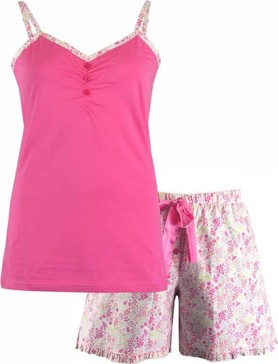 Tenderness Dames Shortama - Pyjama Set - Roze - Maat S