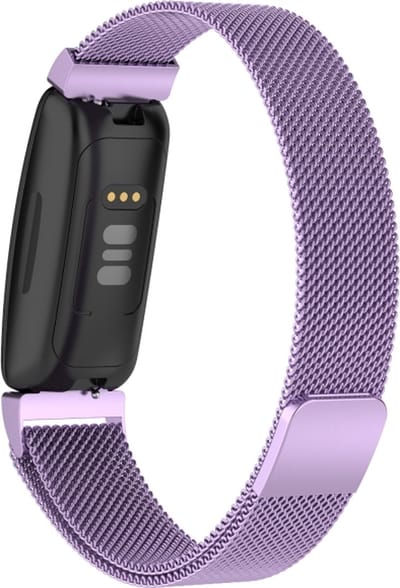 Milanees bandje - geschikt voor Fitbit Inspire 2 / Ace 3 - maat M/L - lila