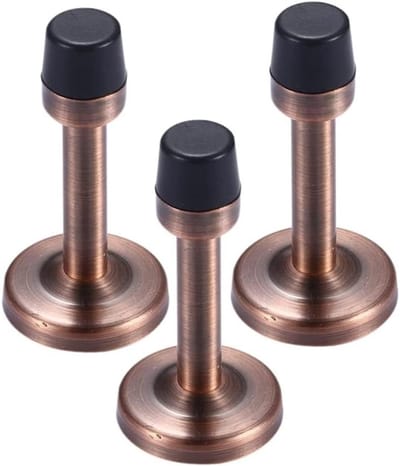 Deurstoppers Set - Wandbeschermers - Stille Thuisomgeving - Roestvrij Staal - 3 Stuks - Zilverkleurig