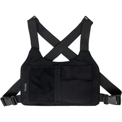 Hoge Dichtheid Nylon Tactische Vest Tas voor Mannen, Meerdere Zakken, Casual Werkkleding Borsttas voor Buitenreizen black