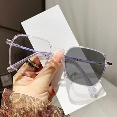 Nieuwste Stijl Kleurveranderende Leesbril voor Dames Stijlvolle Hypermetropie Bril Oversized Frame Kleurveranderende Zonnebril Tot +40 3.5
