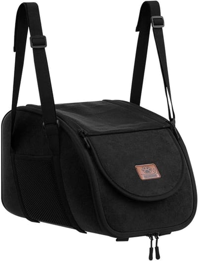 Hondenstoel Auto - Reismand Puppy - Veilig Reizen - Verstelbare Banden - 39x24x24cm - Zwart