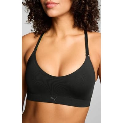 Puma - Dames - Sport Triangel Top - 3D Knit - Zwart - Maat XXL