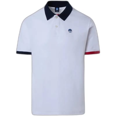 Polo shirt met verschillende kleuren manchetten combo North Sails