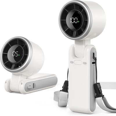 Handventilator - Tafelventilator - Tafelventilator Draadloos - Tafelventilator Oplaadbaar - Mini Ventilator - Met 5 Snelheden - Opvouwbaar - 180° Draaibaar - Persoonlijke Handventilator Voor Op Reis/Buiten/Thuis/Kantoor