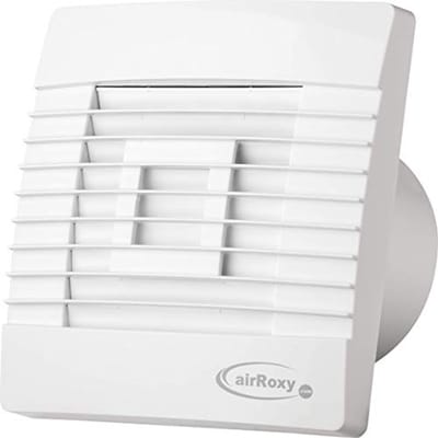 Badkamerventilator met jaloezieën en bewegingsmelder - Ø 100 mm, Timer en naloopfunctie voor optimale ventilatie