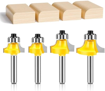 Houtfrees Set - Metaal Snijgereedschap - Houtbewerking Precisie - Wolfraamcarbide Kwaliteit - 6 mm Schacht - Metaalkleur