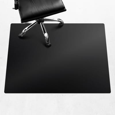 Wallfluent - Vloerbeschermer Vulkanisch zwart - 120x90 cm - Zwart Bureaustoel Vloerbeschermer - Rechthoekig - Vloerbeschermer Groot-Stoel Mat-Kantoordecoraties - Koele en donkere kleuren