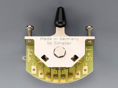 Schaller 15310013 Megaswitch T lever switch 3-way, 40,7mm spacing, bolts included, black cap