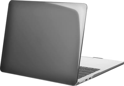 Laptopcover - Geschikt voor MacBook Air 13,6 inch - Case Transparant - Cover Hardcase - A2681 (2022) - Kristal Zwart