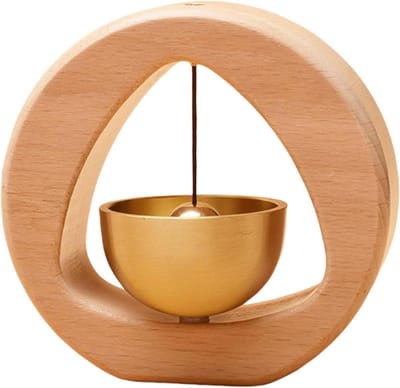 Magnetische Deurbel - Houten Bel - Winkel Aankondiging - Snelle Magnetische Opstelling - 9.7 x 4.5 x 9.5 cm - Houtkleur