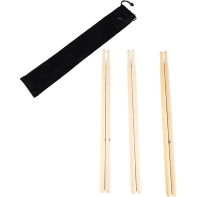 3 Paires Baguettes 5A Bois Massif Robuste Antidérapantes Prise Confortable Baguettes pour Performance beige