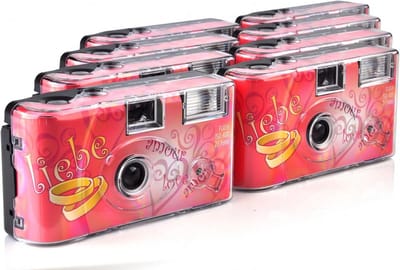 Wegwerpcamera met Flitser voor Feestjes en Vakanties - 8-Pack met 27 Foto's