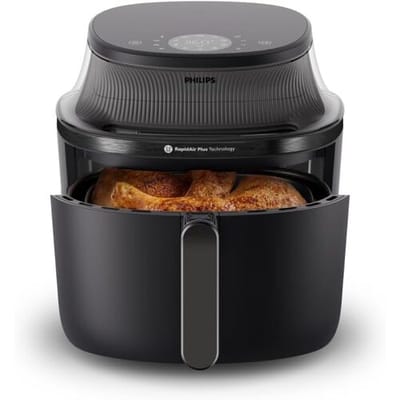Philips 3000 Serie Airfryer met Kijkvenster – 6,2L – Zwart – Voor 5 personen – 16 Kookfuncties (NA330/00)