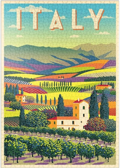 1000 Stukjes Puzzel - Landschap Puzzel - Ontspanning Thuis - Art Deco Stijl - 68 x 48 cm - Meerkleurig