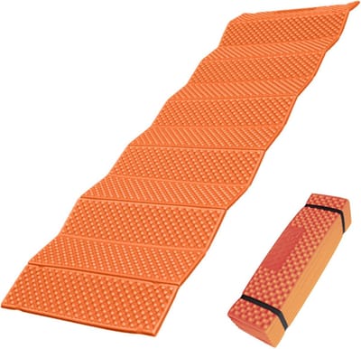 Slaapmat Schuim - Kampeermat Opvouwbaar - Buiten Ontspannen - Lichtgewicht Compact - 186 x 57 cm - Oranje