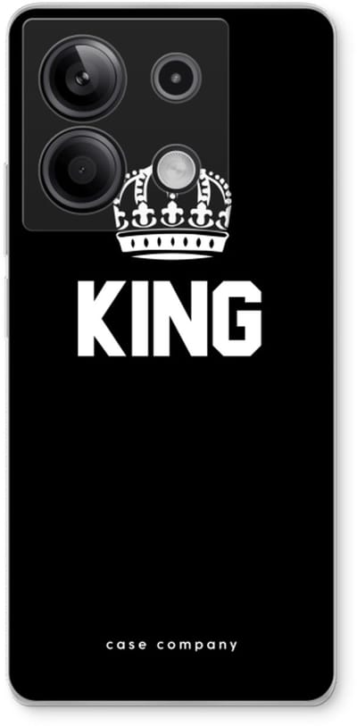Case Company® - Hoesje geschikt voor Xiaomi Redmi Note 13 5G hoesje - King zwart - Soft Cover Telefoonhoesje - Bescherming aan alle Kanten en Schermrand