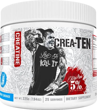 5% Nutrition - Rich Piana Crea-TEN (270g) Blueberry Lemonade - Creatine - Creatine-Mix