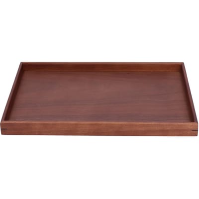 Plateau en Noyer Rectangulaire Service à Thé Tasse à Thé Assiette de Rangement Assiette à Fruits pour Maison Bureau Thé Nourriture Fruits brown