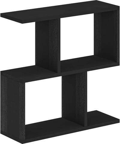 Hocus Picus Bijzettafel C-Vorm 2 Lagen - Zwart Hout - 60x60x19,5 cm