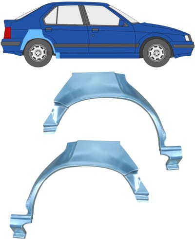 Reparatiepaneel achterspatbord voor Renault 19 1988-1995 / Links + Rechts / Set