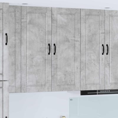 vidaXL - Wandkast - PORTO - Beton - Grijs - 40 - x - 31 - x - 100 - cm - Bewerkt - hout
