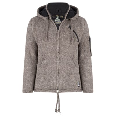 Gebreid Wollen Heren/Uni Vest van Schapenwol met Polyester Fleece voering en afneembare capuchon - SHAKALOHA - M Crush Ziphood XL