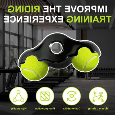 Set van 4 Rocker Plate Voeten voor Indoor Fietstrainers, Snap Voetadapter met 8 Tennisballen, Demping en Balans voor Optimale Prestaties en Comfort