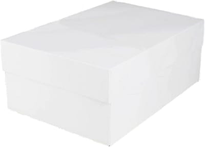 Witte Taartdoos - Gebaksdoos Verpakking - Taarten Vervoeren - Stevig Karton - 40x30x15 cm - Wit