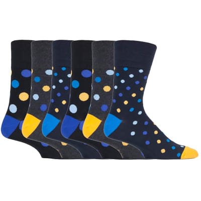 6 paar sokken zonder elastiek herensokken met zachte grip 39-45 Uk - MGG562