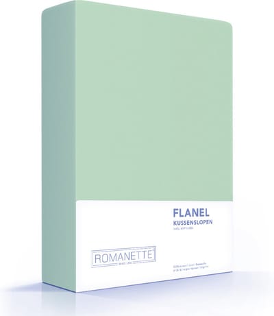 2-PACK: Kussenslopen Verwarmend Flanel - Misty Green