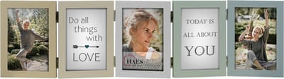 HAES DECO - Houten multi Fotolijst Basel voor 5 foto's 10x15 (formaat 63x17,3 cm) - SN855HS