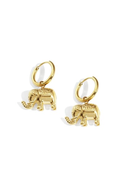 Bijoutheek Oorhangers Olifant Zilver