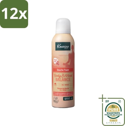 Kneipp - Douche schuim - Body & Mind Balance - Iris & Vetiver - 200 ml - Voordeelverpakking - 12 stuks - Balans - Iris