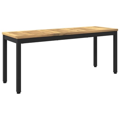 vidaXL - Tuinbank - 108,5 - x - 35 - x - 45 - cm - Massief - Acacia - Hout - Wit - en - zwart