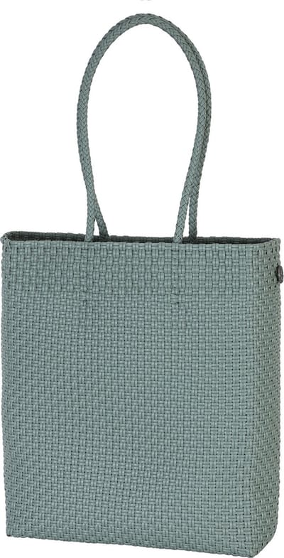 Handgevlochten duurzame boodschappentas - Shopper - Kantoortas - Werktas - Shopping bag - Handed By Solo tall - groen - sage green