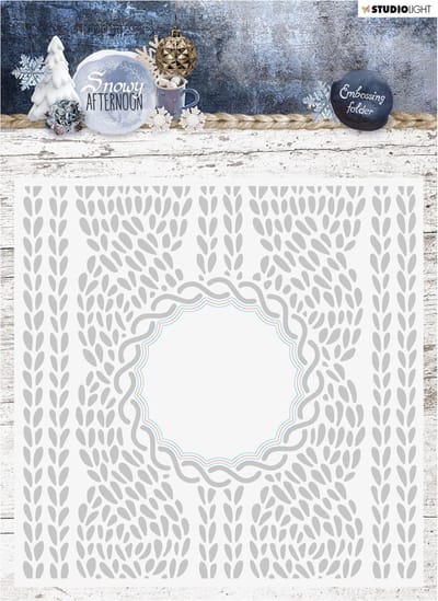 Studio Light Embossing Folder With Die Cut - Snowy Afternoon nr.01