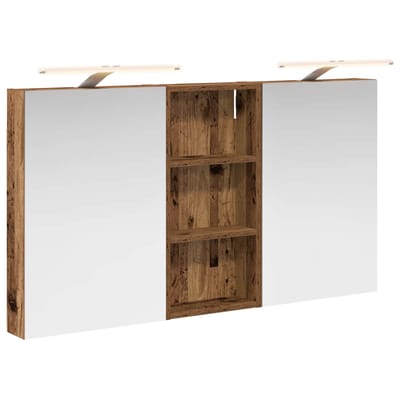 vidaXL - Badkamerkast - set - 3 - st - 110 - x - 10,5 - x - 60,5 - cm - Bewerkt - hout