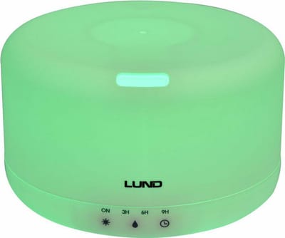 LUND Serie - Luchtbevochtiger met Aromadiffuser - 1000ml - Ultrasoon - Wit